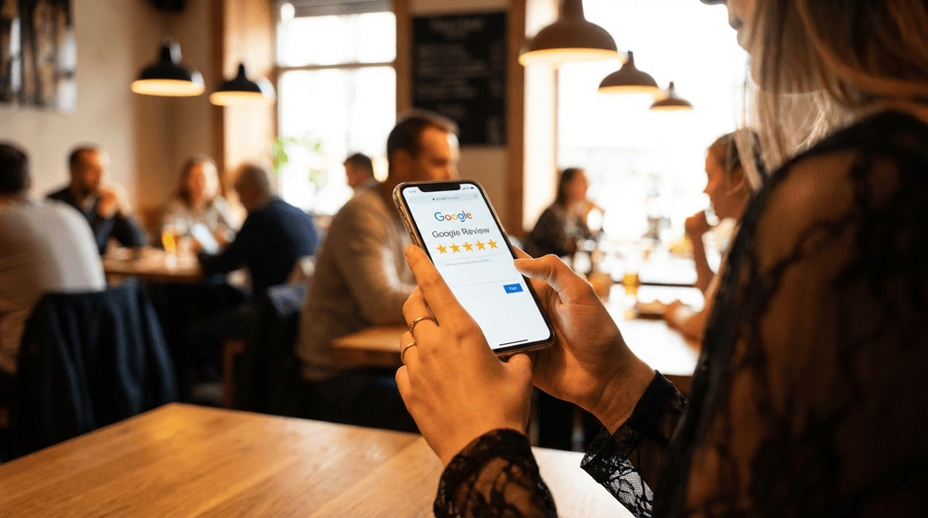 Google review notification on phone