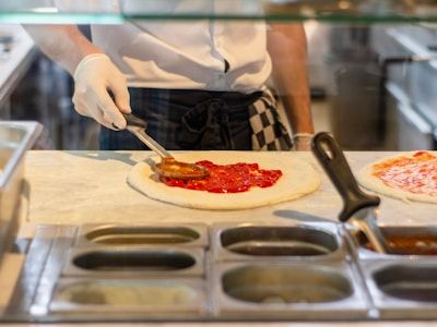 Pizza chef making pizza Pizza chef making pizza
